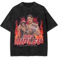 thumbnail image 1 of Rhea Ripley Vintage Oversized Shirt Men's Short Sleeved Tops Women's Crew Neck Graphic Tees, 1 of 5
