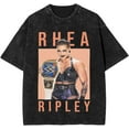 thumbnail image 1 of Rhea Ripley Vintage Oversized Shirt Men's Short Sleeved Tops Women's Crew Neck Graphic Tees, 1 of 5