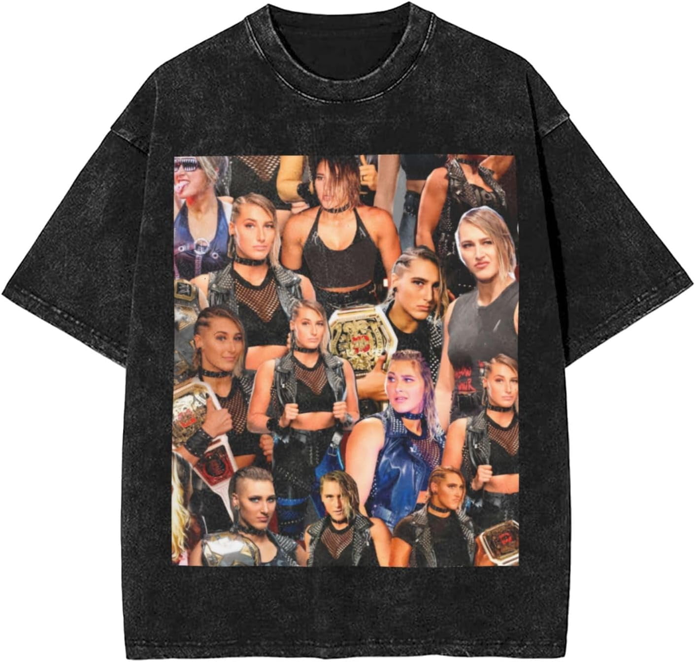 Rhea Ripley Vintage Oversized T Shirt Soft Loose Crew Neck Short Sleeve ...