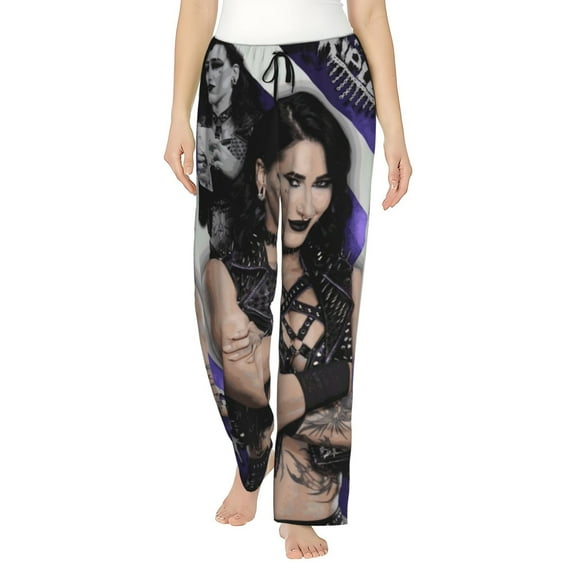Rhea Ripley Women's Pajama Pants Ultra Soft Comfy Sleep Lounge Pants Cartoon Print Lightweight Casual Bottoms Loungewear