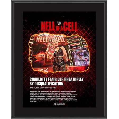 Rhea Ripley World Wrestling Entertainment 10.5" x 13" 2021 Hell In A Cell Sublimated Plaque