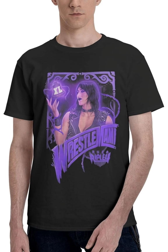 Rhea Ripley Youth & Adult Men Guys Short Sleeve T-Shirts, Crew Neck Top Clothing T-Shirts