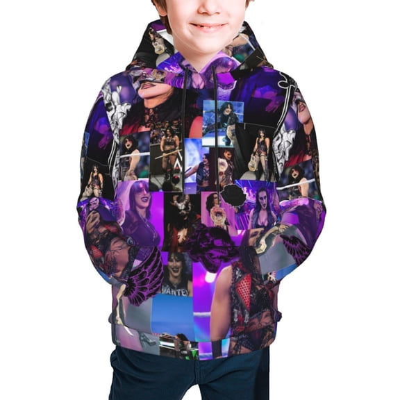 Rhea Ripley Youth Cartoon Hoodie Fashion Long Sleeve Kids Pullover Coat Casual Hoody Hooded Sweatshirts for Boys Girls