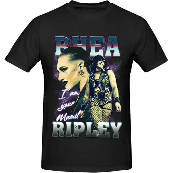 Rhea Ripley Youth Women Mens Short Sleeve T-Shirt Fashion T Shirts Cotton Round Neck T-Shirt Tops Clothes for Men T-Shirts