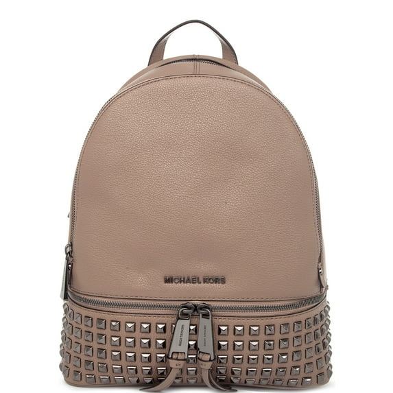Rhea Studded Leather Medium Backpack - Cement - 30T6TEZB6L-092