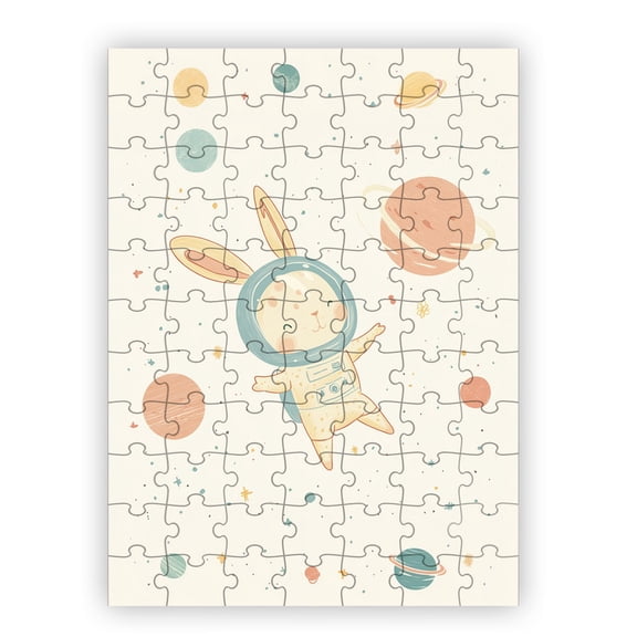 Rhea the Rabbit Jigsaw Puzzle by Dancing Littles Jungle - 88 Pieces