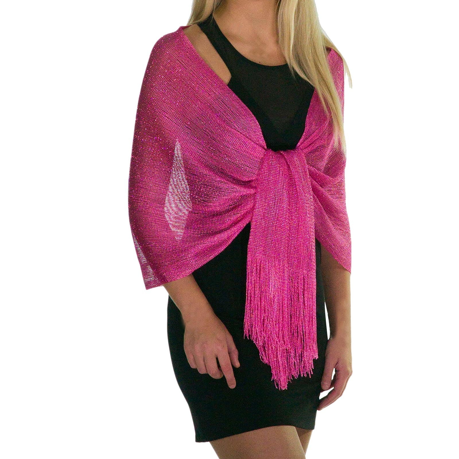 rheane sparkling metallic shawls and wraps for evening party dresses