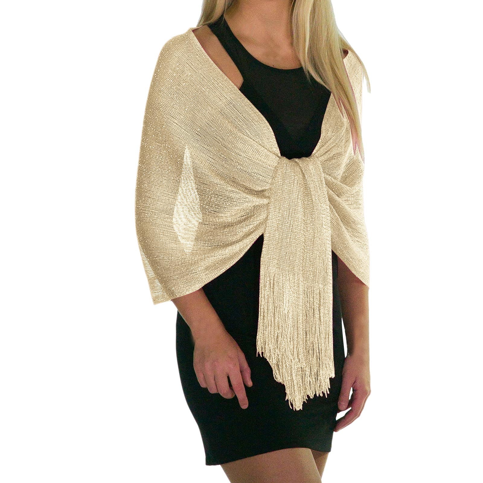 rheane sparkling metallic shawls and wraps for evening party dresses