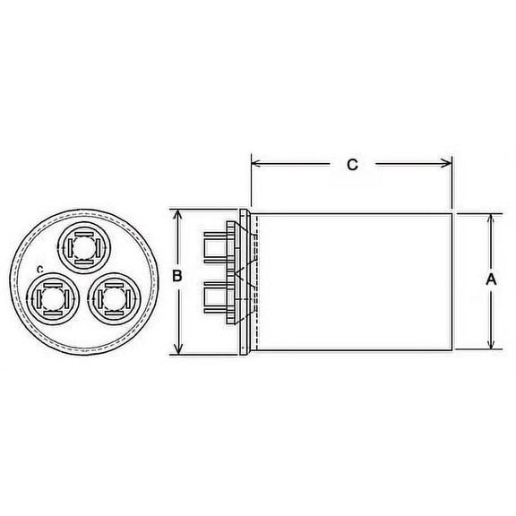 Rheem Furnace Parts 43-25133-27 - Unit Dual Capacitor (43-25133-27)
