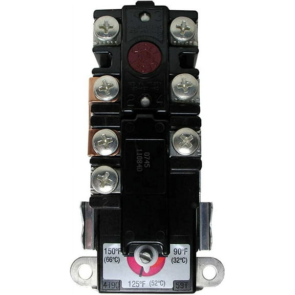 Rheem Upper Thermostat/High Limit 2-Pole Temperature Controller, 90-150F Range Model SP11698