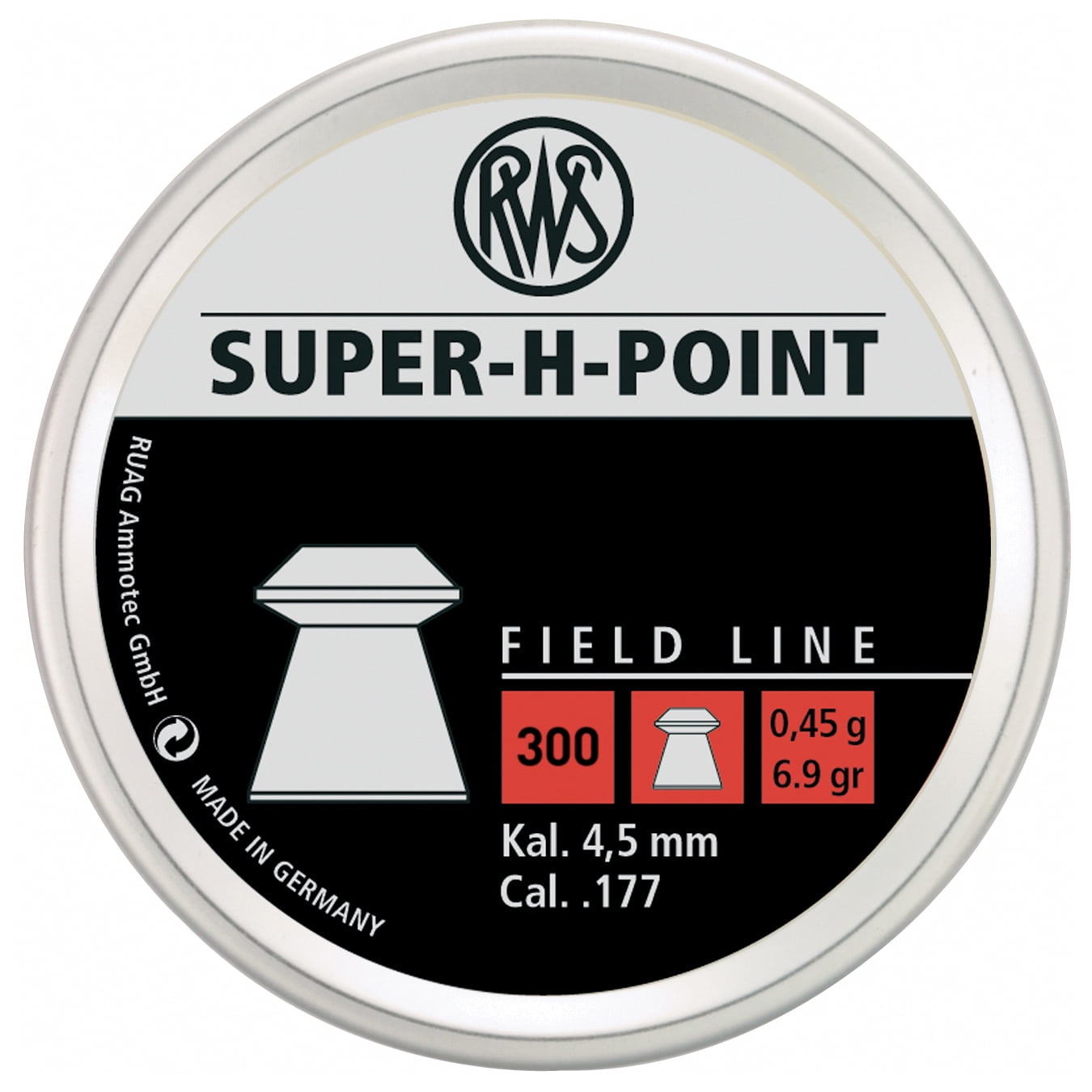 Rheinisch-Westfalische 2317403 RWS Super-H-Point Air Gun BBs .177 Field Line
