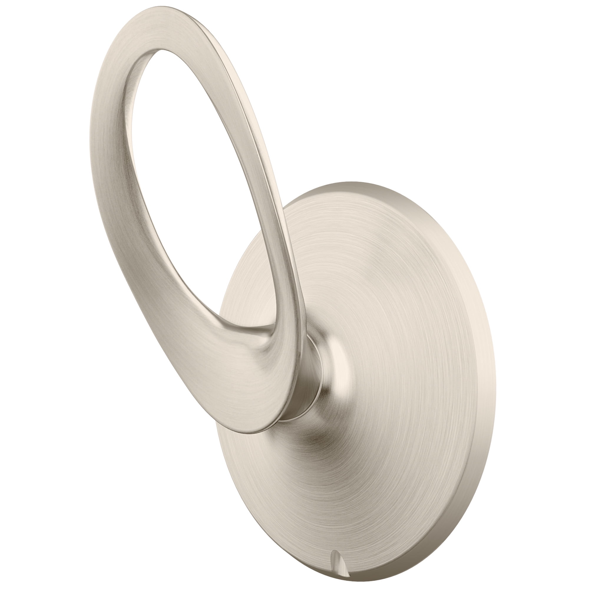 Brushed Nickel Sculptural Modern Robe Hook