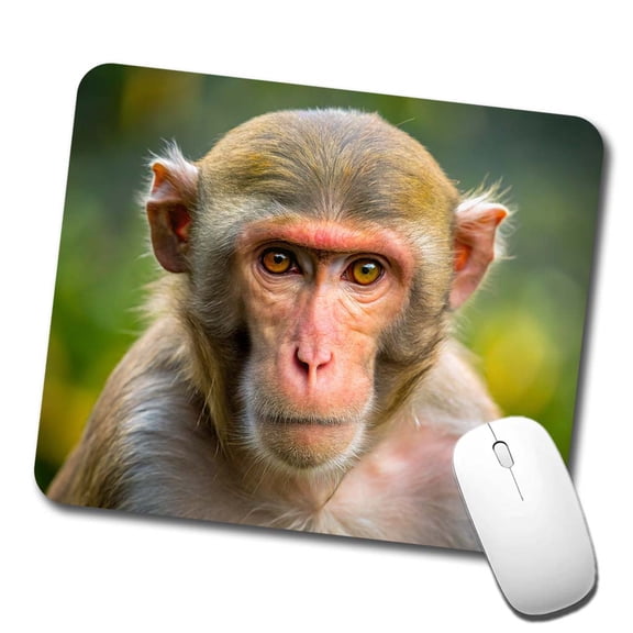 Rhesus Macaque Monkey Mouse Pad Low Profile Gaming Mat