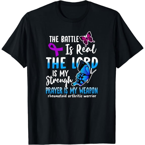 Rheumatoid Arthritis Funny Quote Warrior Awareness Ribbon T-Shirt