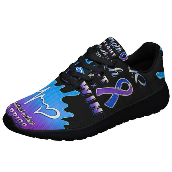 Rheumatoid Arthritis Strength To Fight Faith To Win Shoes Sneakers for Women Men Black Size 7.5
