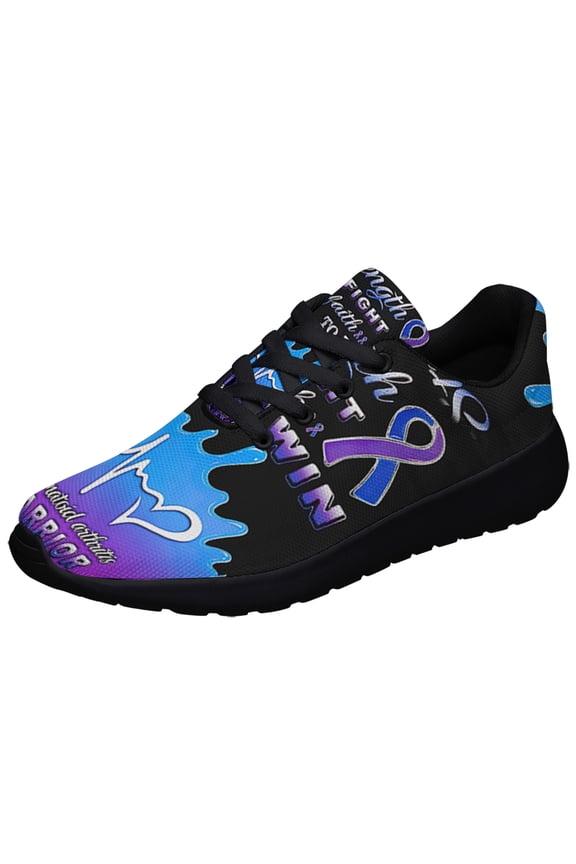 Rheumatoid Arthritis Strength To Fight Faith To Win Shoes Sneakers for Women Men Black Size 9