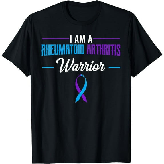 Rheumatoid Arthritis Warrior Blue And Purple Rheumatism Gift T-Shirt