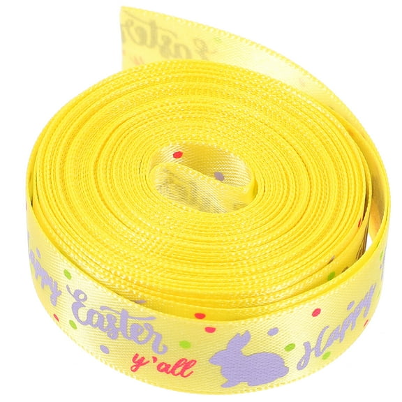 OFFIGAM Ribbon Yellow 1 Roll 18.0x0.6in Easter Party Art Craft