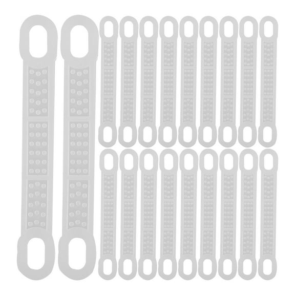 Rhewides 100pcs Non- Clothes Hangers with Anti-Skid Band Grips and Fixing Straps for Secure Clothing Storage