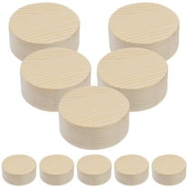 OFFIGAM 10 Pcs Round Wood Discs Natural Beige Wooden Craft Supplies for Projects and Home Decor