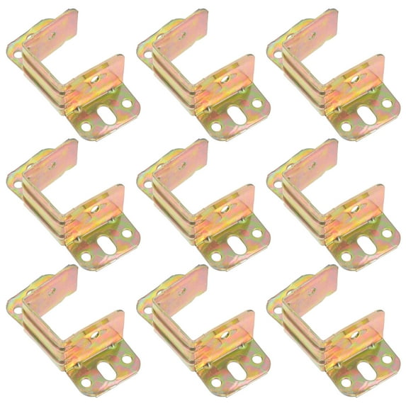 OFFIGAM 10-Pack Iron Bed Support Brackets in Finish for Furniture Reinforcement and Secure Fixing