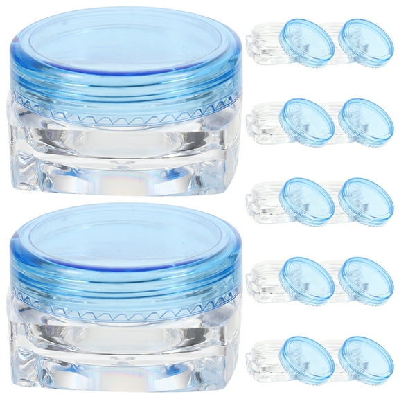 Rhewides 12 Pcs Empty Cosmetic Jars Refillable Travel Sample Containers for Creams Lotions and Balms