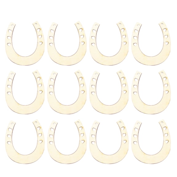 OFFIGAM Crafting Supplies Heart Shaped Wood Chips Khaki 12Pcs 3.5X3.1X0.08In