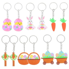 Easter Egg Plastic Container Keychain - Party Favors - 12 Pieces ...