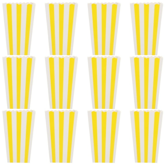 OFFIGAM Family Gathering Popcorn Holders Paper Cups 12pcs Disposable Party Snack Containers
