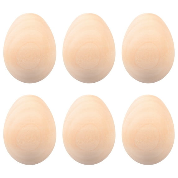 OFFIGAM 12pcs Unpainted Wooden Eggs for Easter Crafts, Projects, Home Decor and Seasonal Decorations