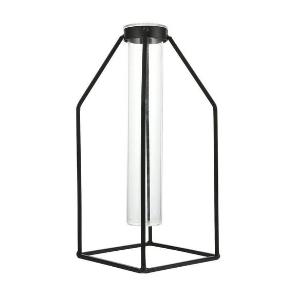 OFFIGAM Decorative Glass Hydroponic Vase with Stand, Modern Plant Display for Home, Office, and Indoor Gardening