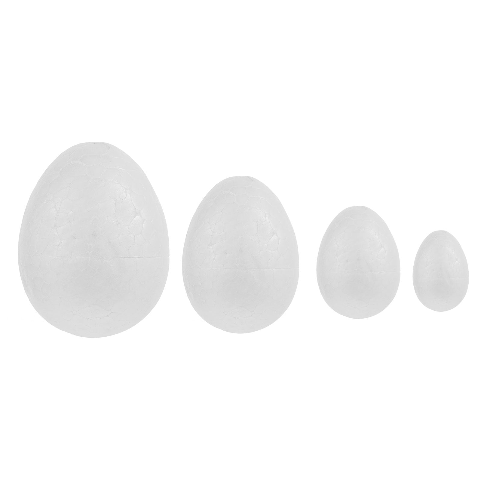Rhewides 24pcs Eggs White Blank Polystyrene Smooth Eggs DIY Craft Ornament for Egg Game Spring Wedding Flower Arranging Gift