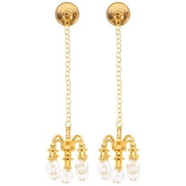 OFFIGAM 2Pcs Dollhouse Chandelier Golden Alloy Miniature Decoration Model for Collectors and Birthday