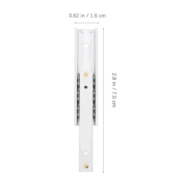 Rhewides 2-Pack 16mm Heavy Duty Metal Drawer Slides Side Mount Rails with Bearing Guide Glides Slow Close Cabinet Hardware