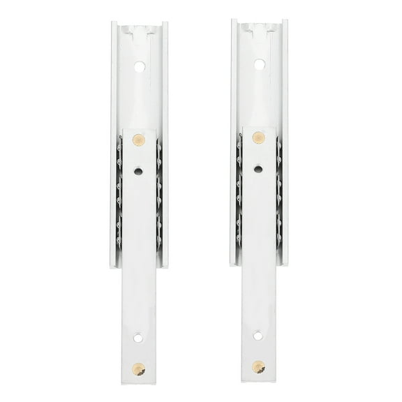 Rhewides 2pcs Drawer Slide 16mm Metal Rails Track Heavy Duty Guide Glides Bearing Cabinet Slides Side Mount Slow Close Furniture