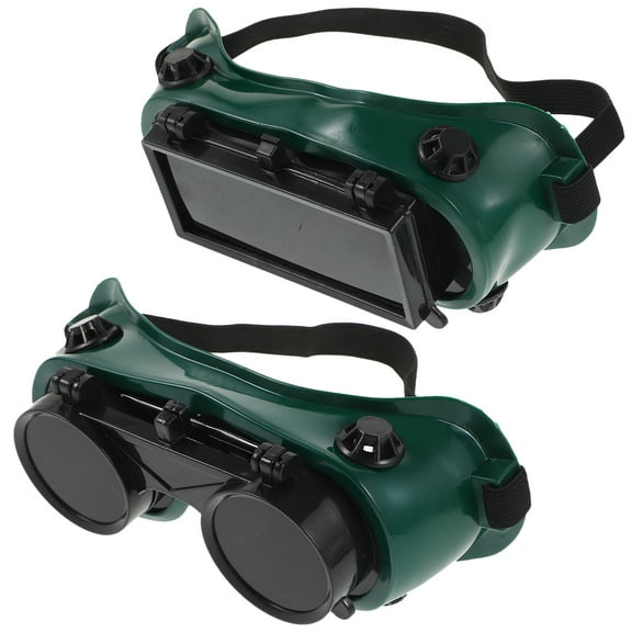 Rhewides 2pcs Welding Goggles Flip-up Safety Glasses Welder Eye Protection Glasses Welding Eyeglasses
