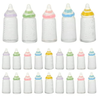 Mini Plastic Baby Bottle Baby Shower Favor Charms, in, Assorted