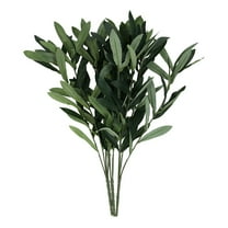 OFFIGAM Set of 3 Faux Olive Branches with Green Leaves for Home Decor, Wedding Centerpieces, Table Decorations, and Floral Arrangements
