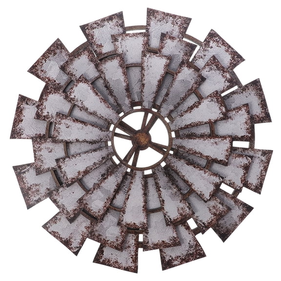 OFFIGAM Vintage Style Wooden Windmill Wall Decor 3pcs Assorted Colors 11.8 x 11.8 x 0.2 inches Rustic Home Decoration