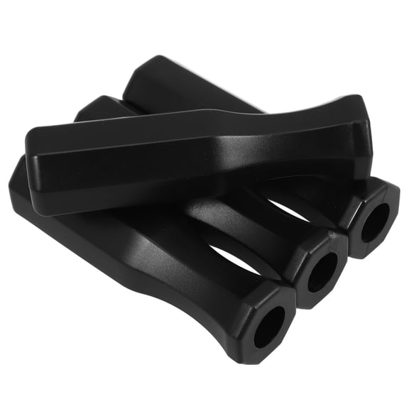 Rhewides 4Pcs Replaceable Foosball Handles Plastic Football Machine Grip (Black)