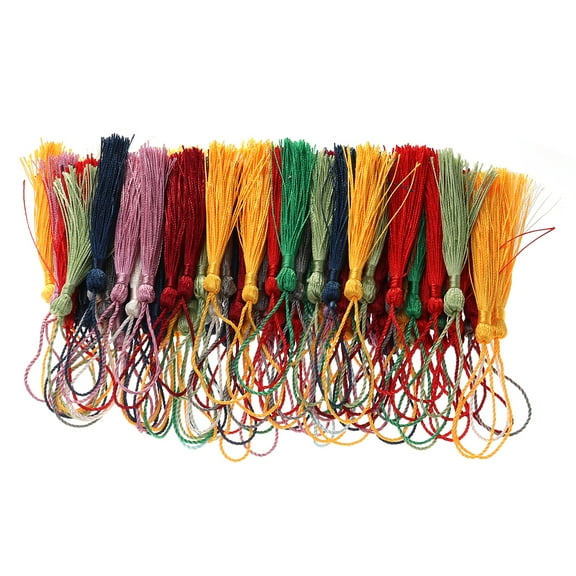 OFFIGAM 50 Pcs Silk Decorative Tassels for Jewelry Making, Chinese Knot Crafts, Keychain Embellishments, Accessories