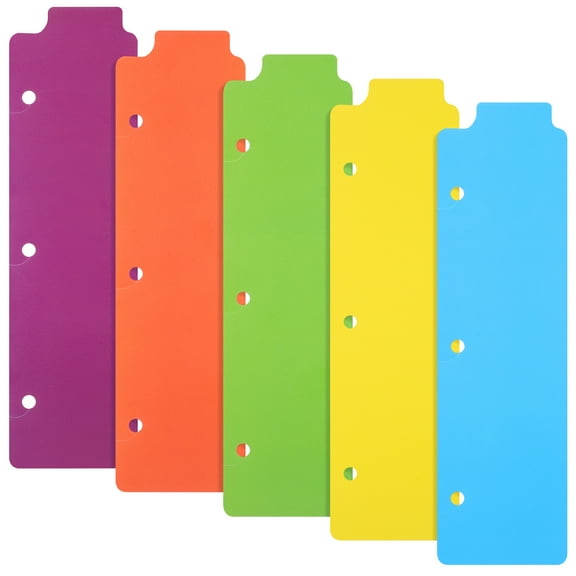 OFFIGAM Writable Tab Binder Dividers Assorted Colors for Journals and Organizers, 5 Pieces, 8.5 x 2.4 Inches