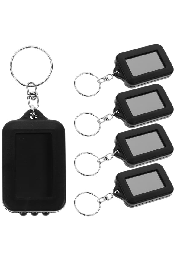 5pcs Solar Charging Keychain Flashlight, Battery Life, Energy Efficient, Compact Size 2.4×1.4×0.4in, Portable LED Light