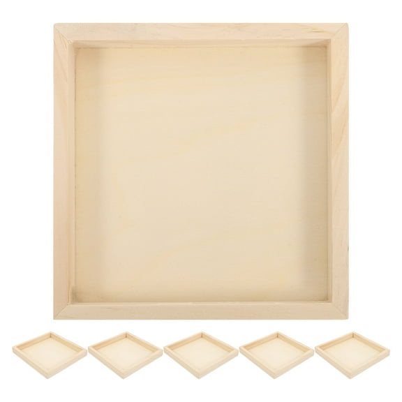 OFFIGAM 6-Piece Khaki Hexahedral Puzzle for Painting and Storage Organizer, and Multi-Use