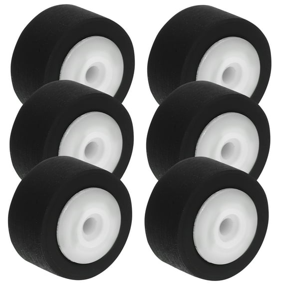 OFFIGAM 6-Pack Black Rubber Pinch Rollers for Cassette Tape Player Repair and Replacement Parts
