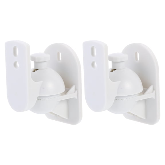 OFFIGAM 2-Pack White Speaker Mount Stands with Adjustable Tilt and Reinforced Build for Perfect Sound Angle at Home or Office