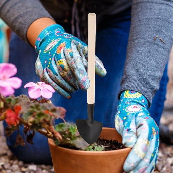 Rhewides 9-Piece Portable Garden Tool Set with Hand Trowel, Small Spade, and Accessories for Men, Kids, and Transplanting