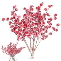 OFFIGAM 10 Pcs Red Christmas Berry Picks for Holiday Floral Arrangements and Evening Party Decorations