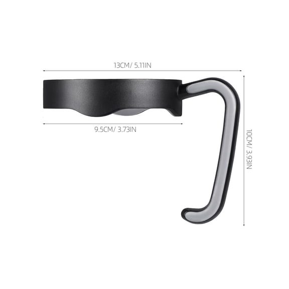 Rhewides BESTOMZ Thermal Mug Handle Anti-slip Adjustable Tumbler Handle Compatible for 20oz (Black)