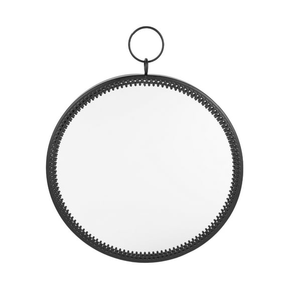 OFFIGAM Black Glass Living Room Wall Mirror, 1 Piece Decorative Home